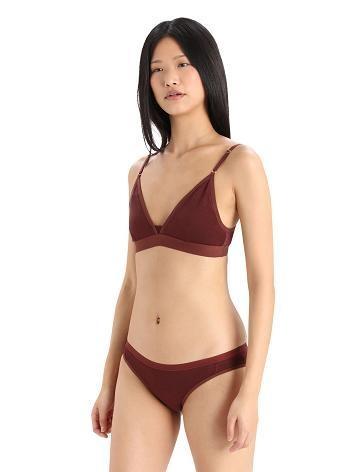 Women's Icebreaker Merino Siren Bra One Piece & Sets Espresso | CA 1204ILHS